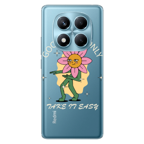 Xiaomi Redmi Note 14 Pro Good Vibes Only Transparent Silicone TPU Θήκη
