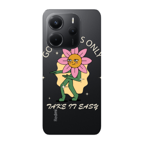 Xiaomi Redmi Note 14 Good Vibes Only Transparent Silicone TPU Θήκη