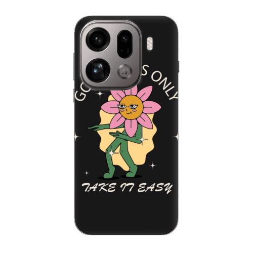 Oppo Find X9 Pro Good Vibes Only Black Colored Silicone TPU Θήκη