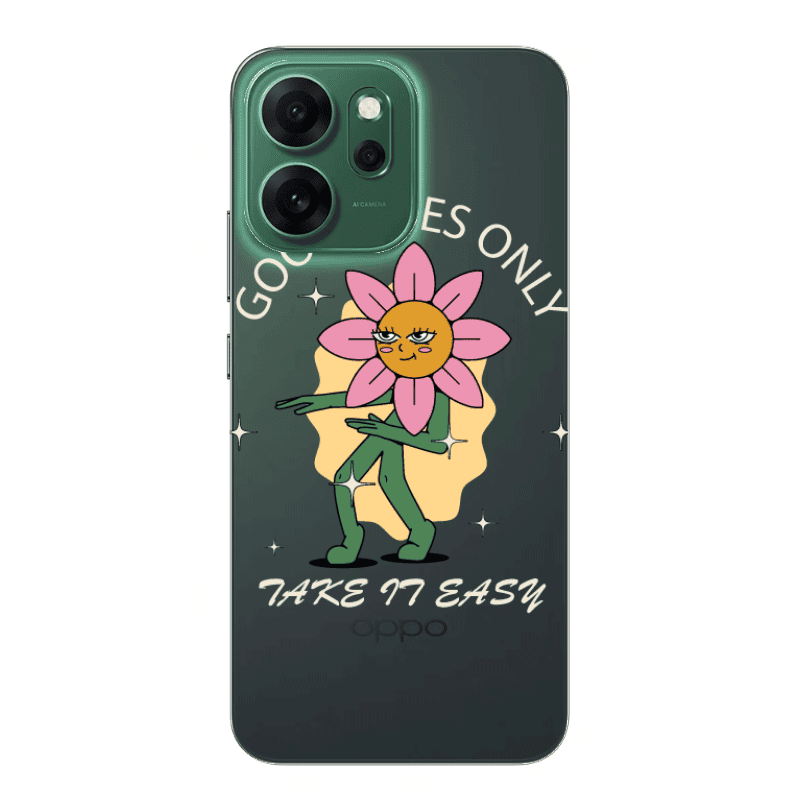 Oppo Reno 14 FS Good Vibes Only Transparent Silicone TPU Θήκη