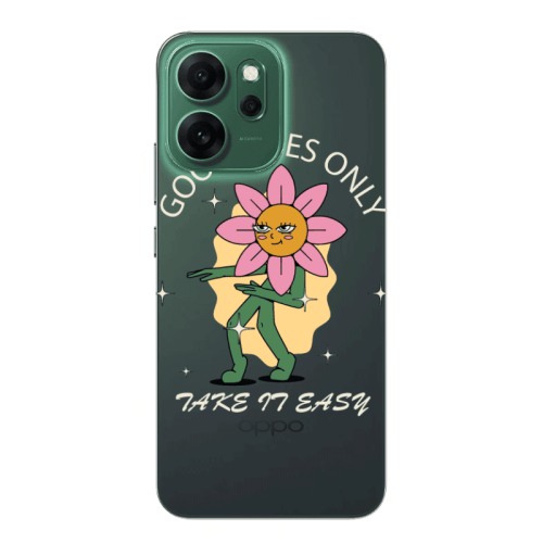 Oppo 14 F Good Vibes Only Transparent Silicone TPU Θήκη