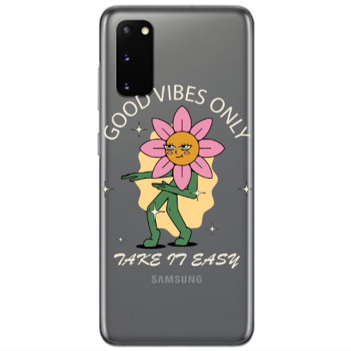 Samsung S20 Good Vibes Only Transparent Silicone TPU Θήκη