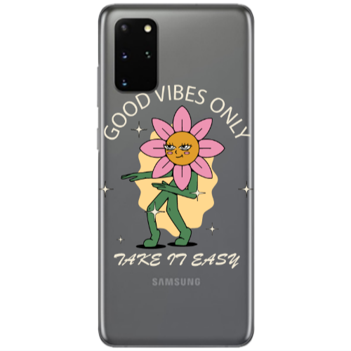 Samsung S20 Plus Good Vibes Only Transparent Silicone TPU Θήκη