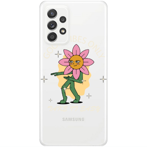 Samsung A53 Good Vibes Only Transparent Silicone TPU Θήκη