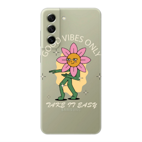 Samsung S22 Plus Good Vibes Only Transparent Silicone TPU Θήκη