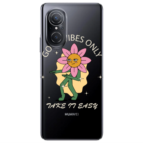 Huawei Nova 9 SE Good Vibes Only Transparent Silicone TPU Θήκη