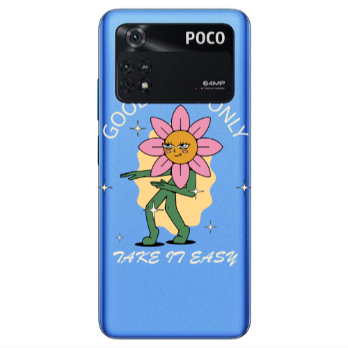 Xiaomi Poco M4 Pro 4G Good Vibes Only Transparent Silicone TPU Θήκη