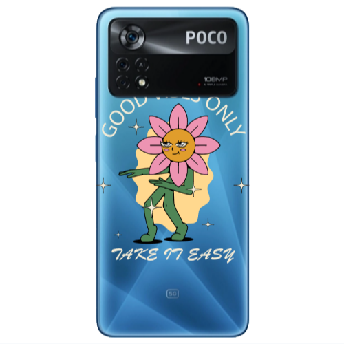 Xiaomi Poco X4 Pro Good Vibes Only Transparent Silicone TPU Θήκη