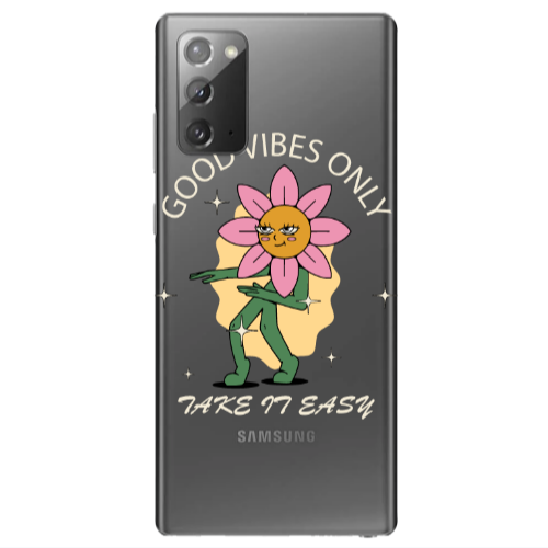Samsung Note 20 Good Vibes Only Transparent Silicone TPU Θήκη