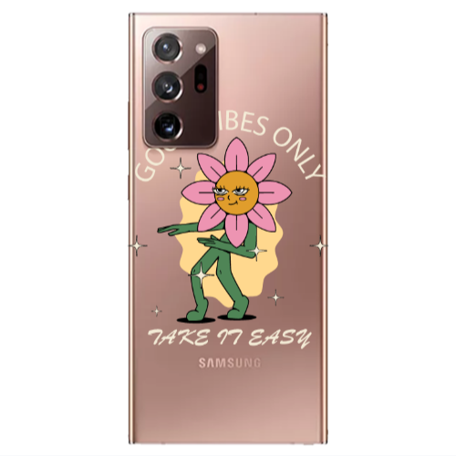 Samsung Note 20 Ultra Good Vibes Only Transparent Silicone TPU Θήκη
