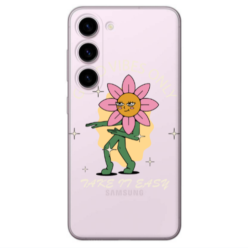 Samsung S23 Plus Good Vibes Only Transparent Silicone TPU Θήκη