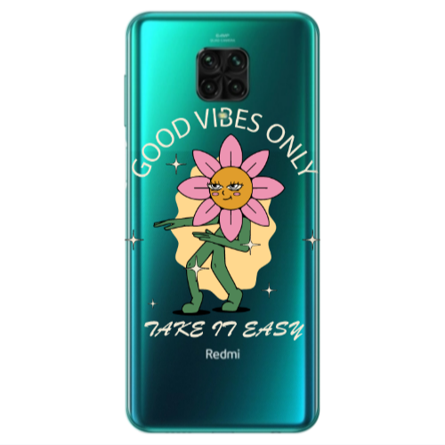 Xiaomi Redmi Note 9S Good Vibes Only Transparent Silicone TPU Θήκη