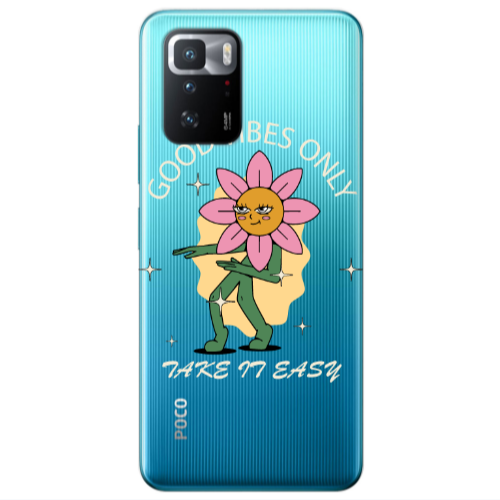 Xiaomi Poco X3 GT Good Vibes Only Transparent Silicone TPU Θήκη