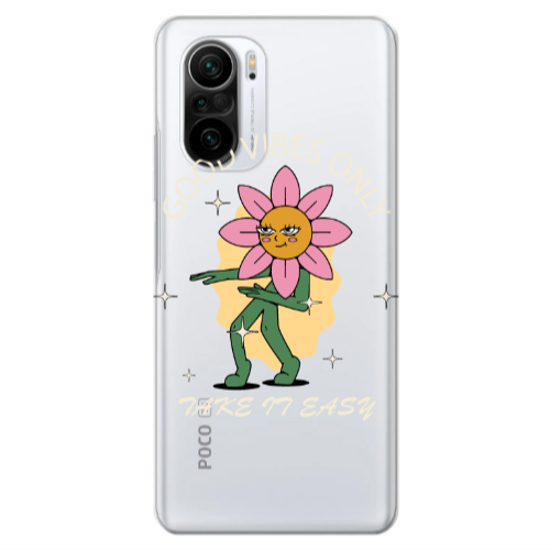 Xiaomi Poco F3 Good Vibes Only Transparent Silicone TPU Θήκη