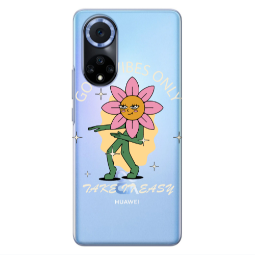 Huawei Nova 9 Good Vibes Only Transparent Silicone TPU Θήκη