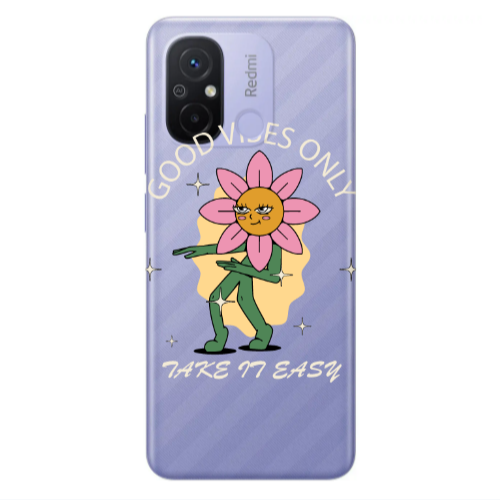 Xiaomi Redmi 12C Good Vibes Only Transparent Silicone TPU Θήκη