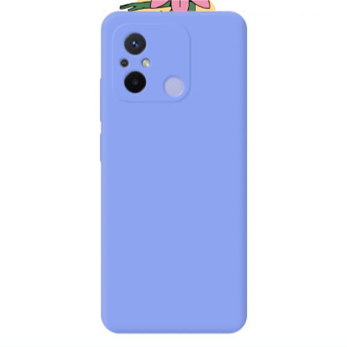 Xiaomi Redmi 12C Good Vibes Only Light Purple Colored Silicone TPU Θήκη
