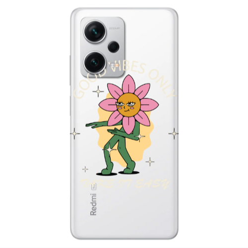 Xiaomi Redmi Note 12 5G Good Vibes Only Transparent Silicone TPU Θήκη