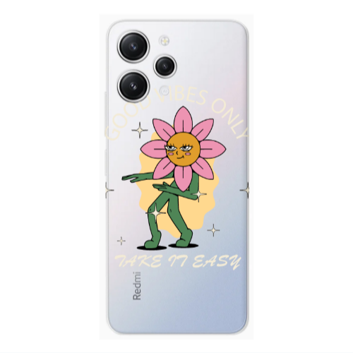 Xiaomi Redmi 12 Good Vibes Only Transparent Silicone TPU Θήκη