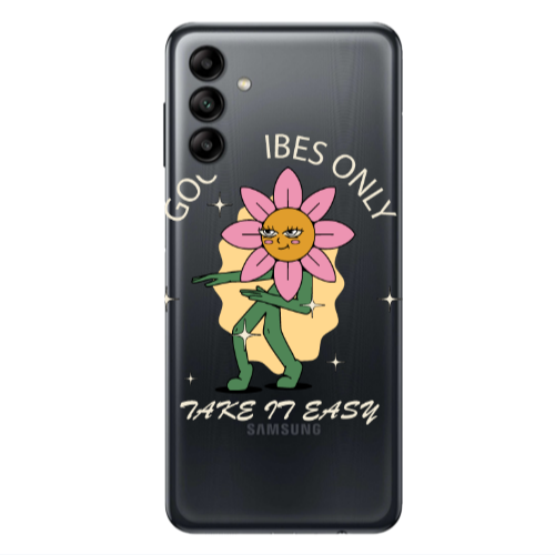 Samsung A13 5G Good Vibes Only Transparent Silicone TPU Θήκη