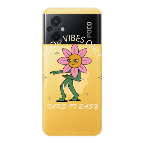 Xiaomi Poco M5 Good Vibes Only Transparent Silicone TPU Θήκη