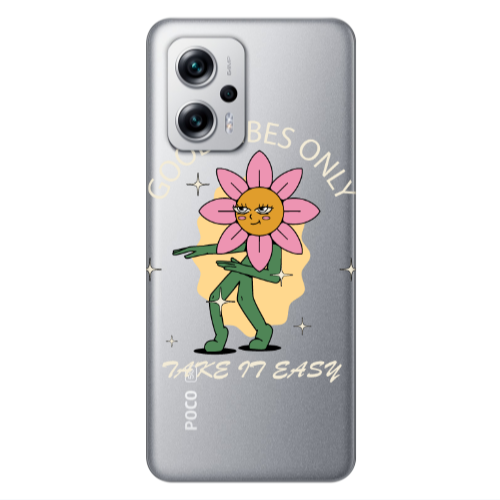 Xiaomi Poco X4 GT Good Vibes Only Transparent Silicone TPU Θήκη