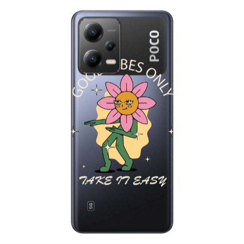Xiaomi Poco X5 Good Vibes Only Transparent Silicone TPU Θήκη