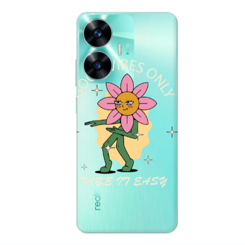 Realme C55 Good Vibes Only Transparent Silicone TPU Θήκη