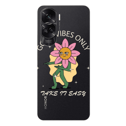 Honor 90 Lite 5G Good Vibes Only Transparent Silicone TPU Θήκη