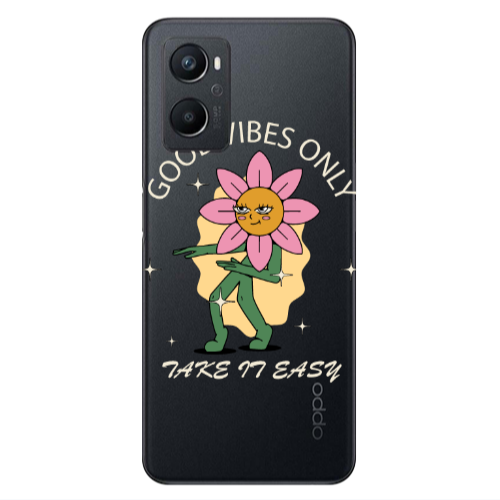 Oppo A 96 Good Vibes Only Transparent Silicone TPU Θήκη