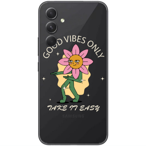 Samsung Galaxy A25 Good Vibes Only Transparent Silicone TPU Θήκη