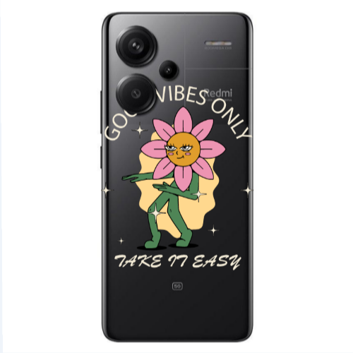 Xiaomi Redmi Note 13 Pro+ 5G  Good Vibes Only Transparent Silicone TPU Θήκη