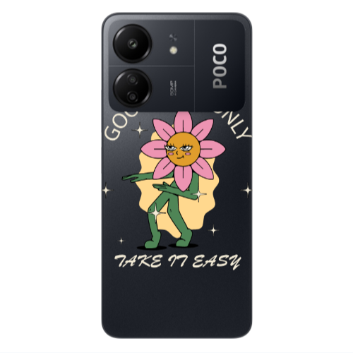 Xiaomi Poco C65 Good Vibes Only Transparent Silicone TPU Θήκη