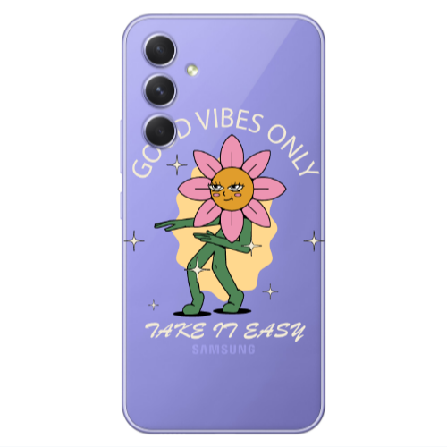 Samsung A35 Good Vibes Only Transparent Silicone TPU Θήκη