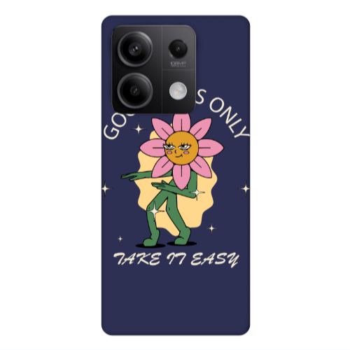Xiaomi Redmi Note 13Pro 5G Good Vibes Only Dark blue Colored Silicone TPU Θήκη
