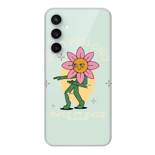 Samsung S24 FE Good Vibes Only Transparent Silicone TPU Θήκη