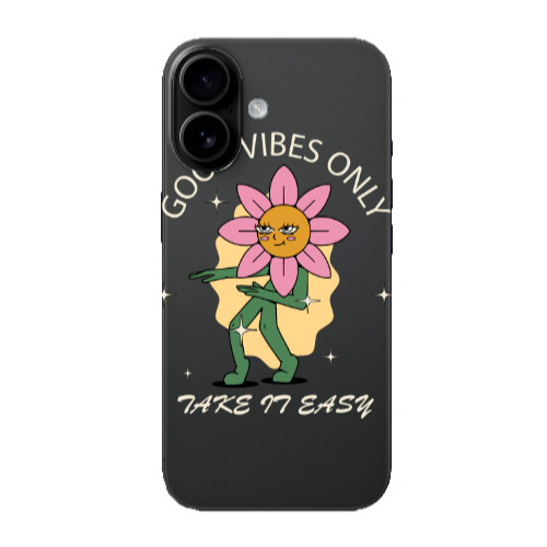 Apple Iphone 16 Good Vibes Only Transparent Silicone TPU Θήκη