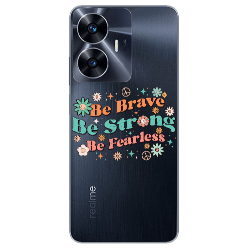 Realme Note 50 Be Brave Transparent Silicone TPU Θήκη