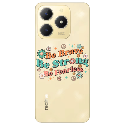 Realme C61 Be Brave Transparent Silicone TPU Θήκη