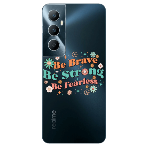 Realme C65 Be Brave Transparent Silicone TPU Θήκη