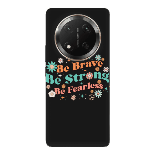 Honor Magic 7 Lite Be Brave Black Colored Silicone TPU Θήκη