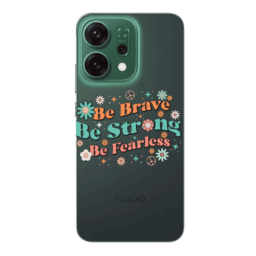 Oppo RENO 14 Be Brave Transparent Silicone TPU Θήκη