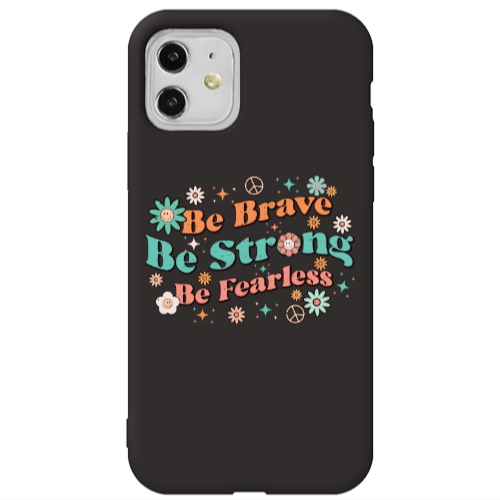 Apple iPhone 11  Be Brave Black Colored Silicone TPU Θήκη