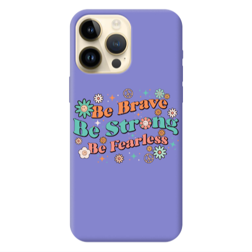 Apple iPhone 13 Pro Max Be Brave Purple Colored Silicone TPU Θήκη
