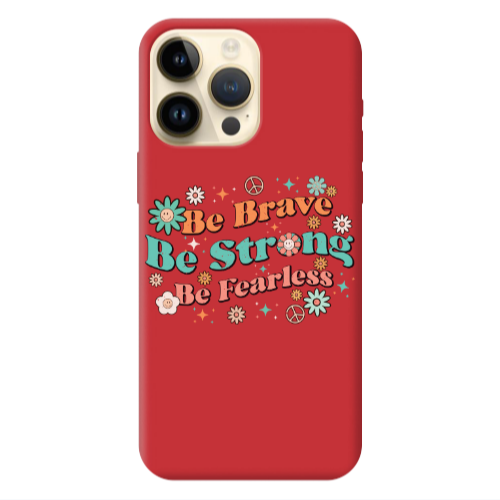 Apple iPhone 13 Pro Max Be Brave Red Colored Silicone TPU Θήκη