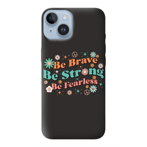 Apple iPhone 14 Plus Be Brave Black Colored Silicone TPU Θήκη