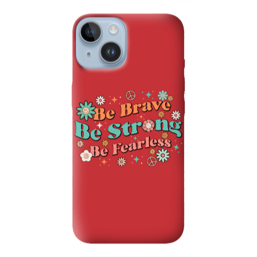 Apple iPhone 14 Plus Be Brave Red Colored Silicone TPU Θήκη