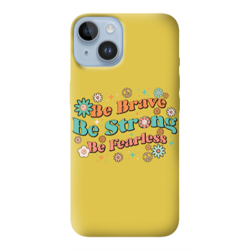 Apple iPhone 14 Plus Be Brave Yellow Colored Silicone TPU Θήκη