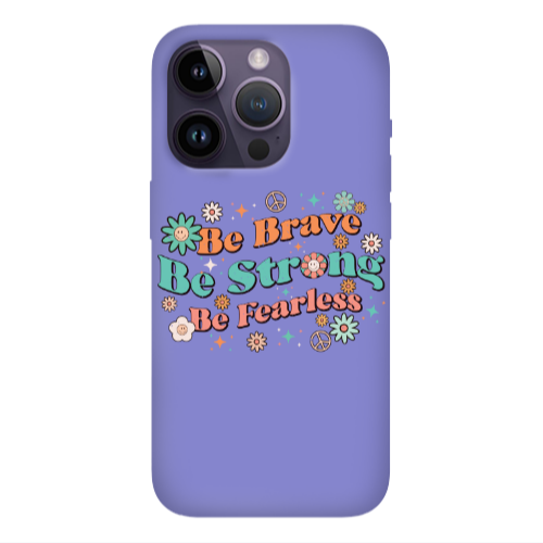 Apple iPhone 14 Pro  Be Brave Purple Colored Silicone TPU Θήκη