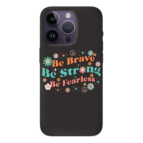 Apple iPhone 14 Pro  Be Brave Black Colored Silicone TPU Θήκη